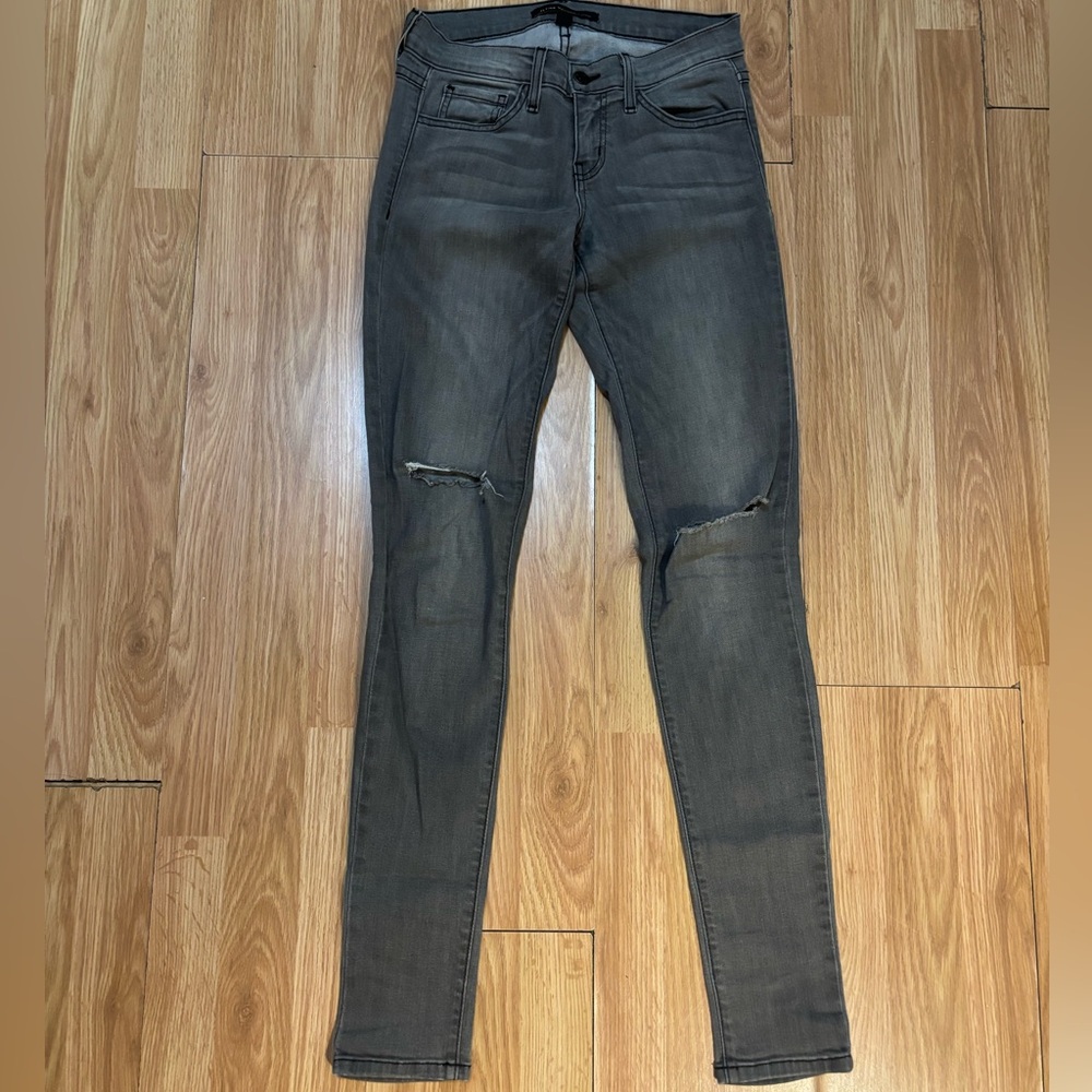 Flying Monkey Platinum Gray Ripped Jeans